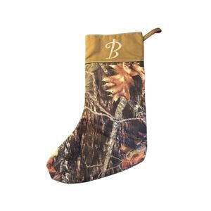 Camouflage Christmas Stocking with letter B